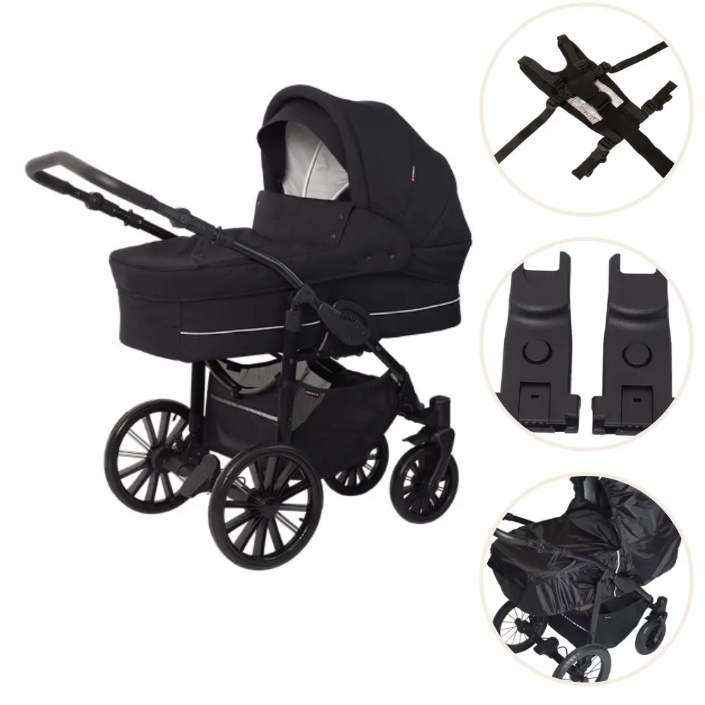 product-Basson Nordic Lux Barnevogn Pakke - Dusty Black