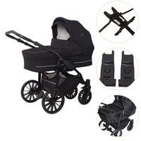 Basson Nordic Lux Barnevogn Pakke - Dusty Black