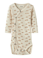 Lil' Atelier Nalu Uld Langærmet Wrap Body - Turtledove