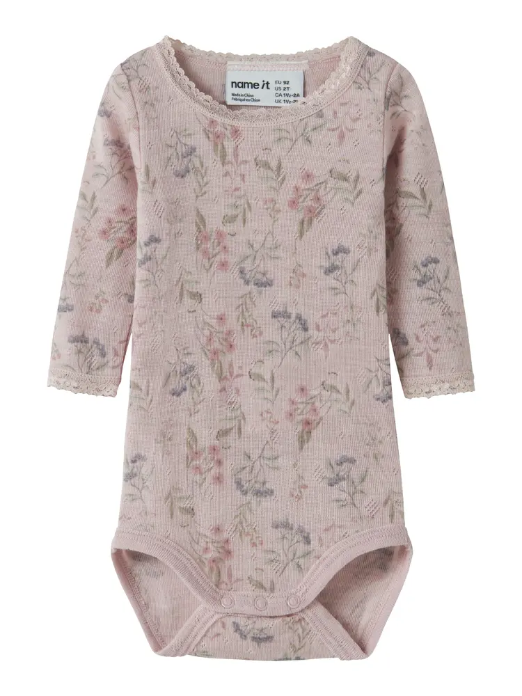 Name It Wang Uld Langærmet Body - Violet Ice - 56 billede