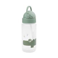 Done By Deer Drikkedunk Med Sugerør 350 ml. - Croco Grøn