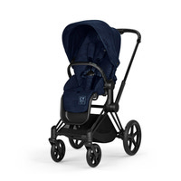 Priam klapvogn - Rebellious luxury denim blue/matt black