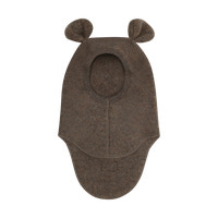 Huttelihut Uld Fleece Elefanthue M. Øre - Brown Melange