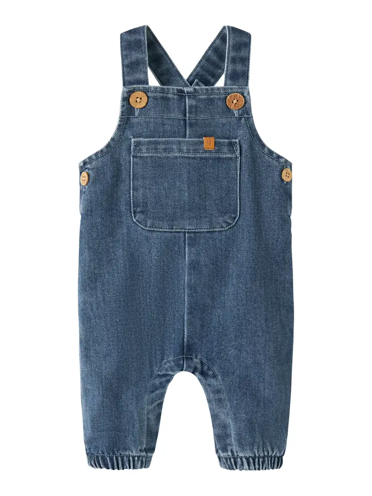 Lil' Atelier Obello Denim Smækbukser - Dark Blue Denim - 86