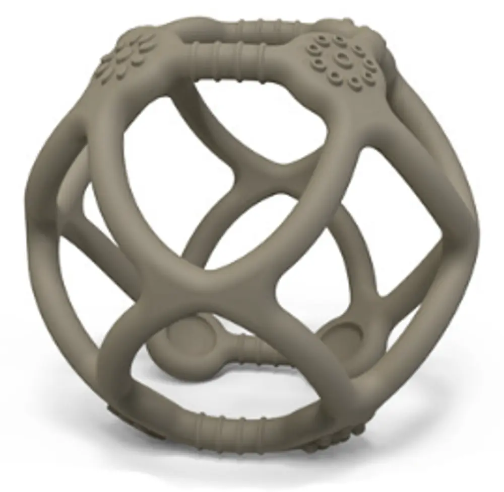 product-Bidebold i silikone med taktile overflader, grå