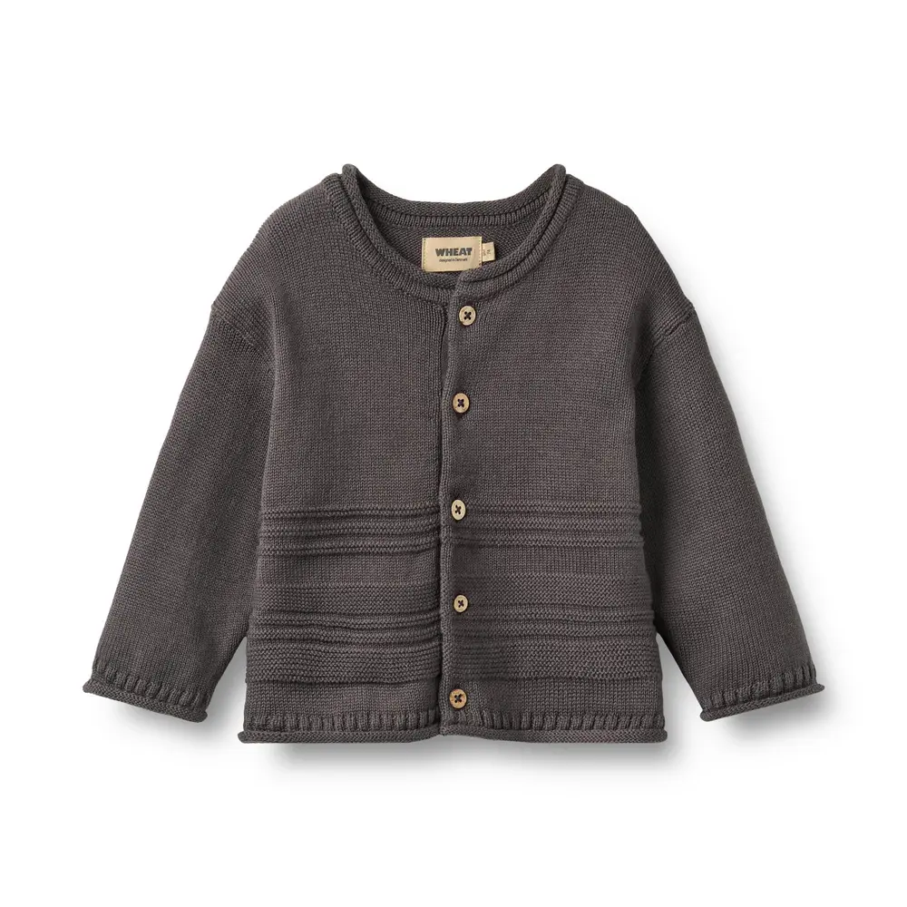 Wheat Gunnar Strik Cardigan - Dark Charcoal - 92