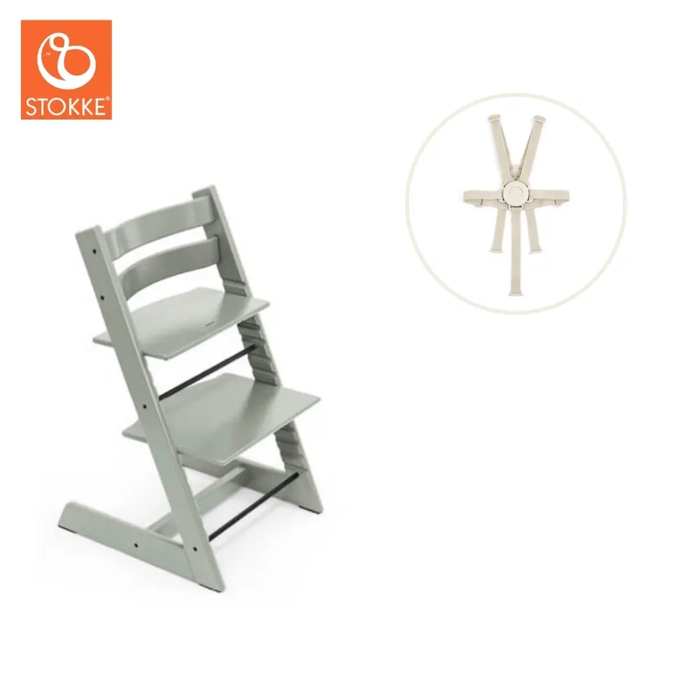 product-Højstol inkl. sele - glacier green