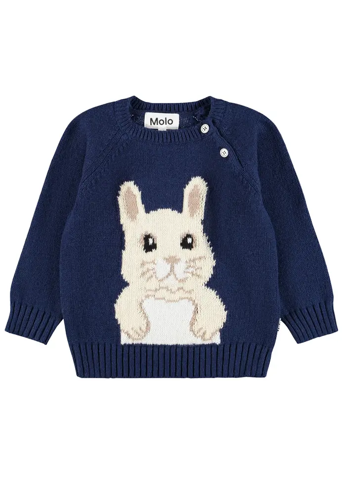 Molo Bless Striktrøje - Bunny Infinity - 56