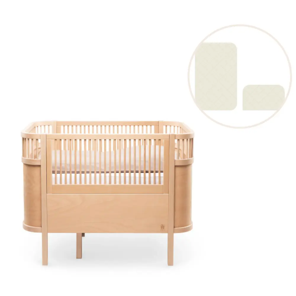 product-Baby & Jr. seng - Wooden edition med madras
