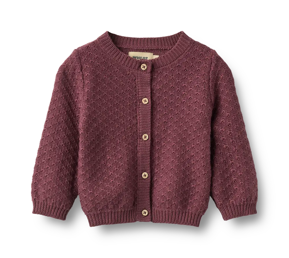 Wheat Cardigan Magnella - Eggplant - 80