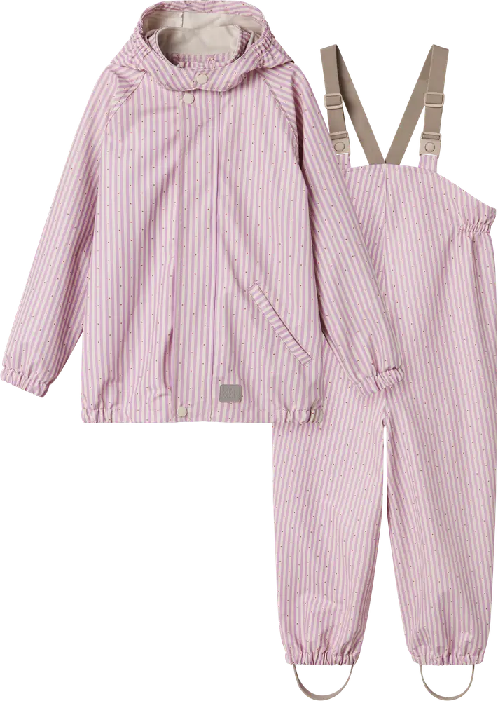 MarMar Regntøj m. Seler - PU - Oddy - Pink Stripe