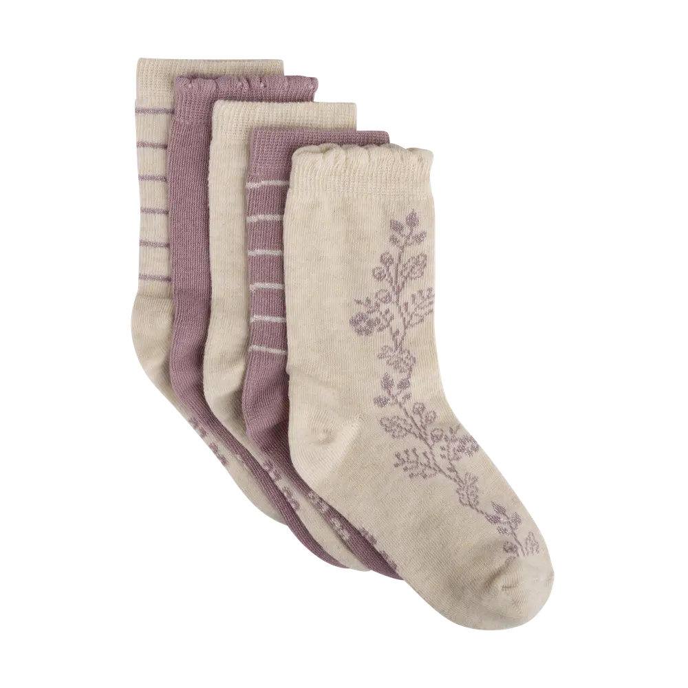 BeKids Strømpe 5-Pak - Elderberry - 15\18