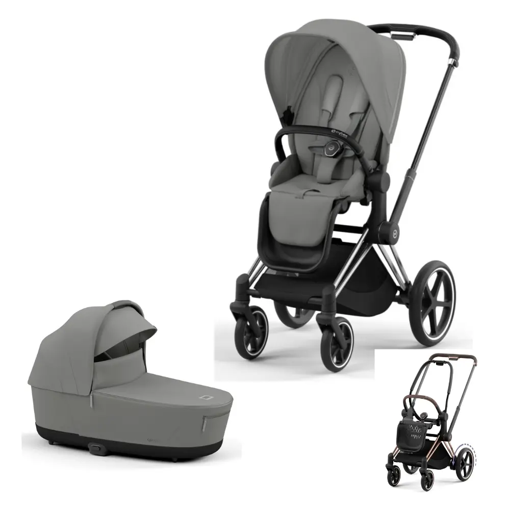 product-E-Priam kombivogn - Mirage grey/Chrome black
