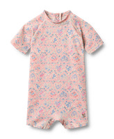 Cas Badedragt - Pink Heart Flowers