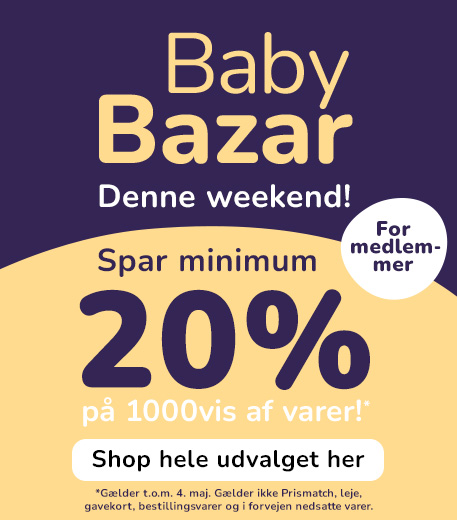 Baby bazar spar 20% på 1000vis af varer