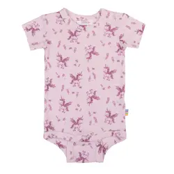 Joha Body k/æ - Bambus - Lyserød m. Enhjørninger