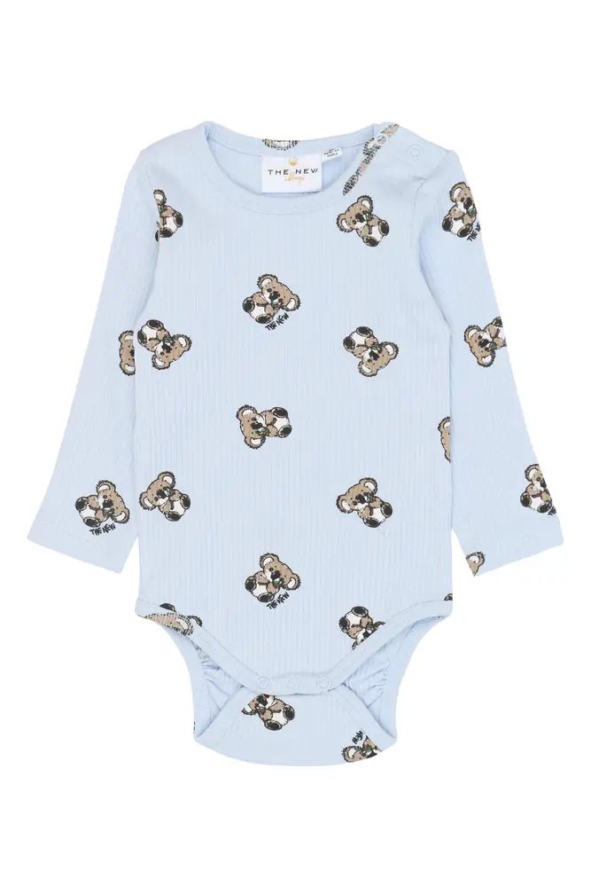 The New Siblings Topper Langærmet Rib Body Heather AOP 56
