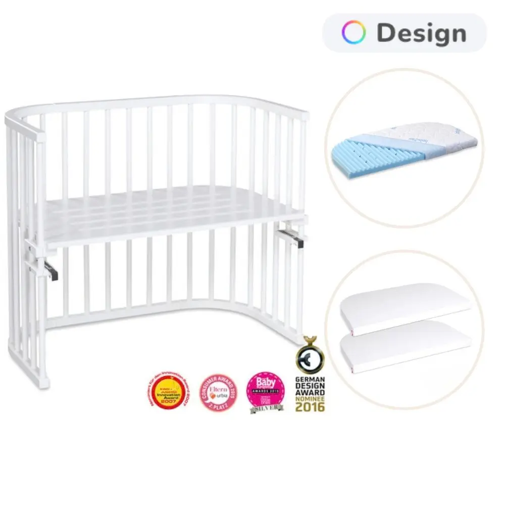 Babybay Side By Side Seng Maxi Med Madras Og Lagen