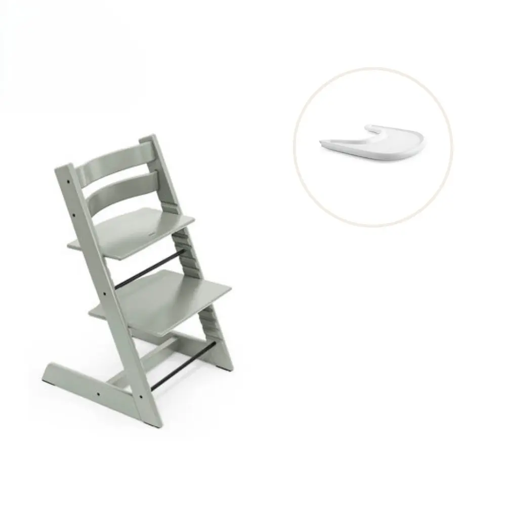 product-Højstol inkl. tray - glacier green/hvid