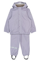 Regntøj PU m. Seler - Lavender Gray