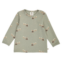 Christmas Bluse - Shadow/Deep green/Balsam cream