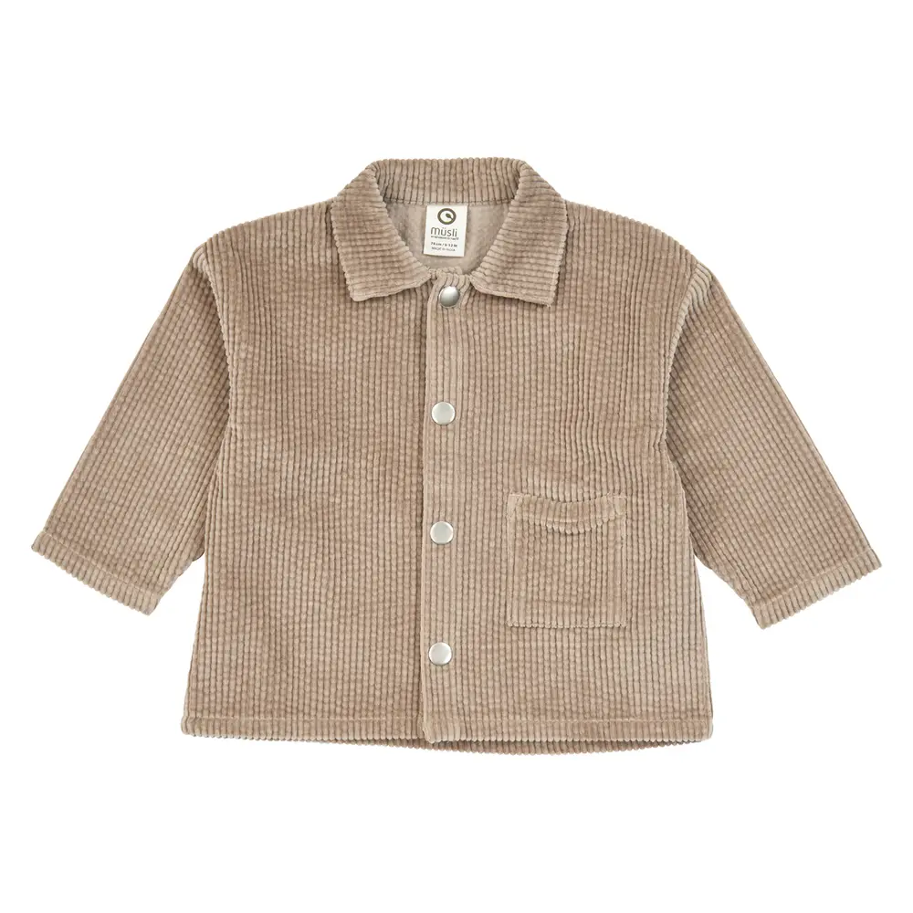 Müsli Cordory Skjorte i Fløjl - Walnut - 68