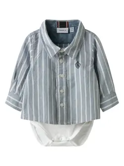 Name It Skjortebody l/æ - NbmRekid - Flint Stone/Thin Stripe - B