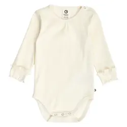 Cozy Me Rib Deco Langærmet Body - Tofu billede