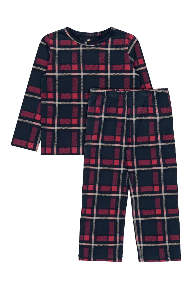 The New Siblings Holiday Tartan Nattøj Sæt - Navy Blazer Check - 98