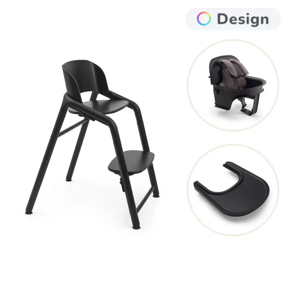 Bugaboo Giraffe Højstol Inkl. Babysæt Og Bakke - Sort