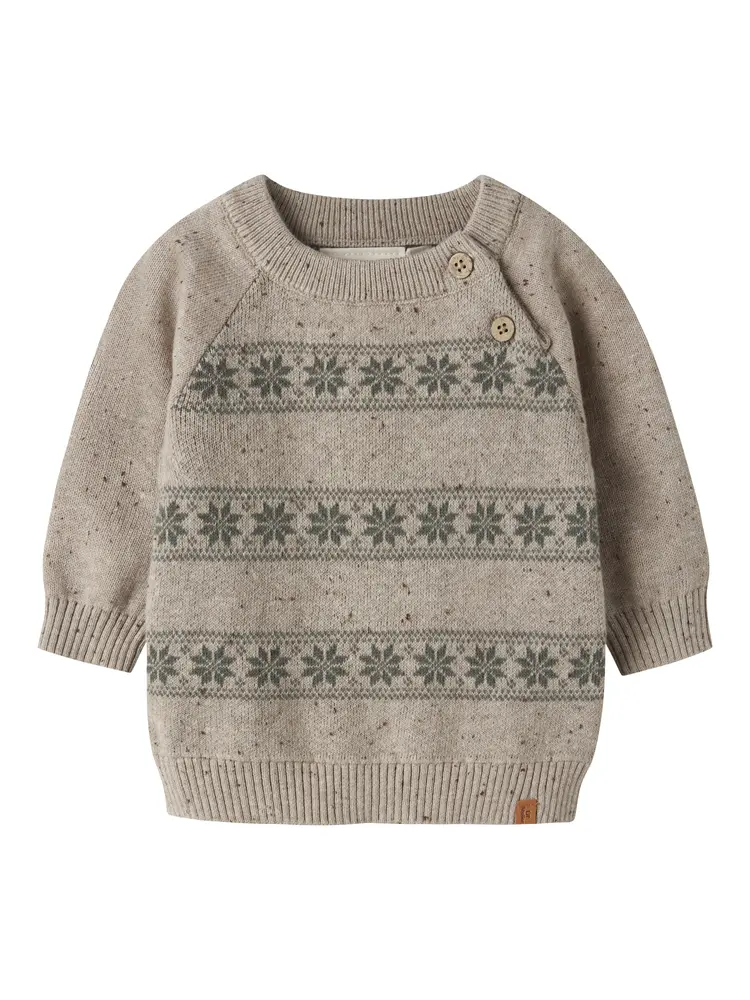 Lil' Atelier Galto Rob Sweater - Oxford Tan - 62