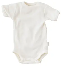 Kort Ærmet Body i Rib - Joha Uld - Natur - 50