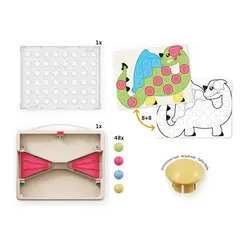 Quercetti Stiftmosaik - Fantacolor Junior 3D - 58 Dele - 84190