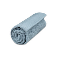 Striktæppe, bomuld - Blå