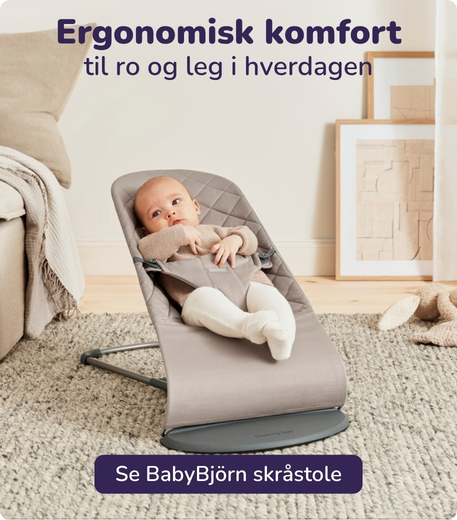 Ergonomisk komfort med skråstole fra BabyBjörn