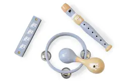 Musiksæt, blåt billede