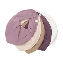 Bandana Bib 5-pak - Elderberry - ONESIZE