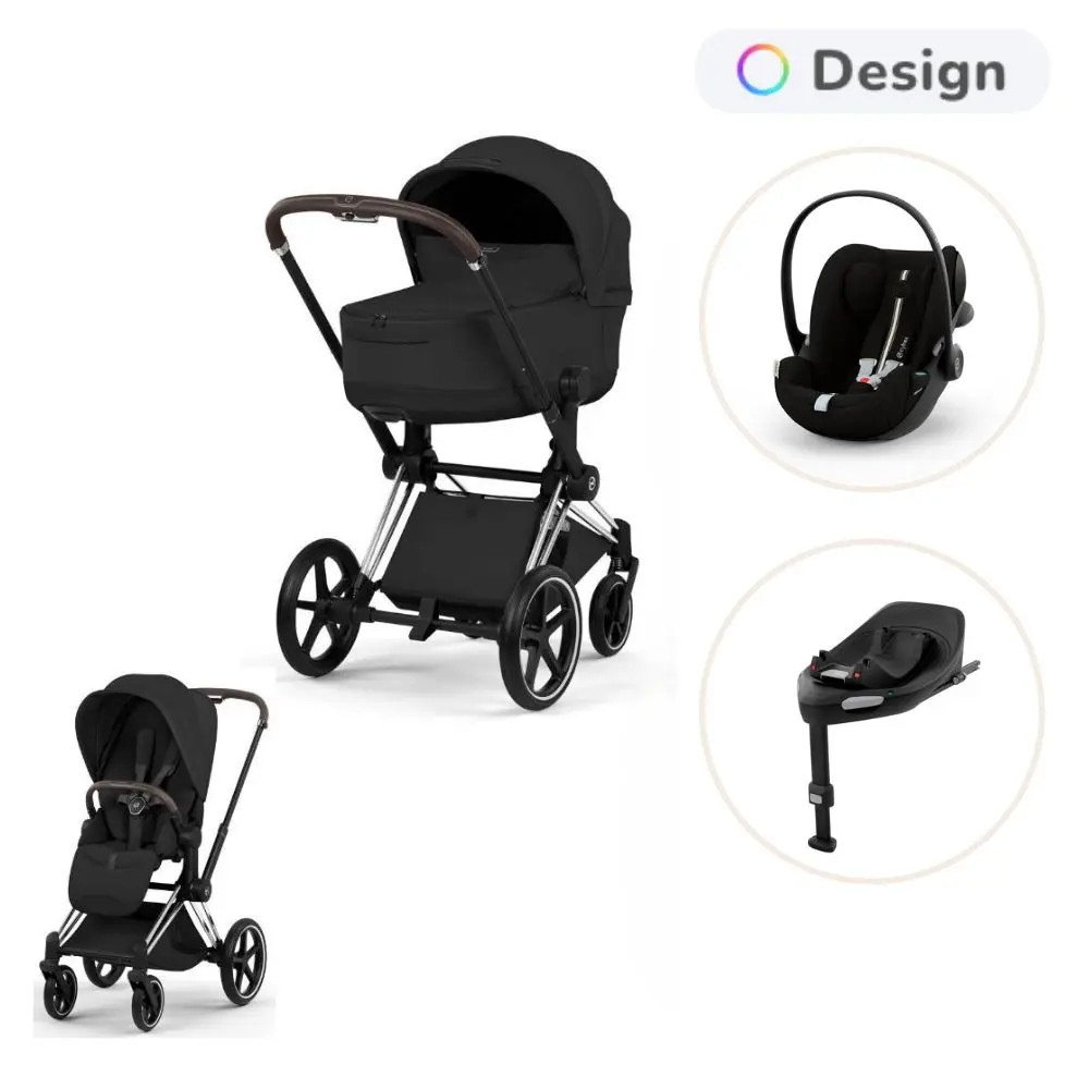 Cybex Priam Style Kombivogn Inkl. Cloud G3 Og Base G3 - Sepia Black/Chrome Brown