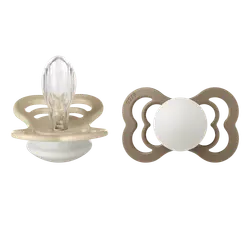 BIBS Supreme Natsutter - Str. 2 - Symmetrisk - 2-pak - Vanilla G