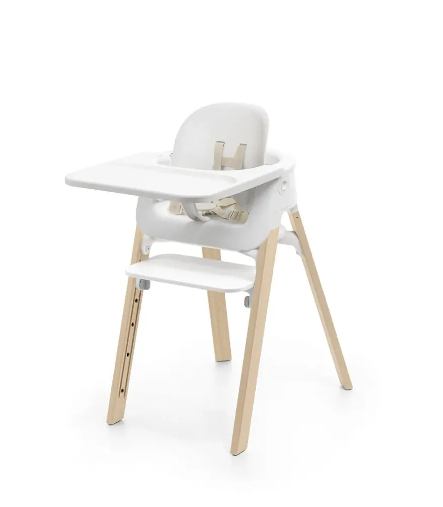 Stokke® Stokke Steps Højstol + Babyset Hvid/Natur