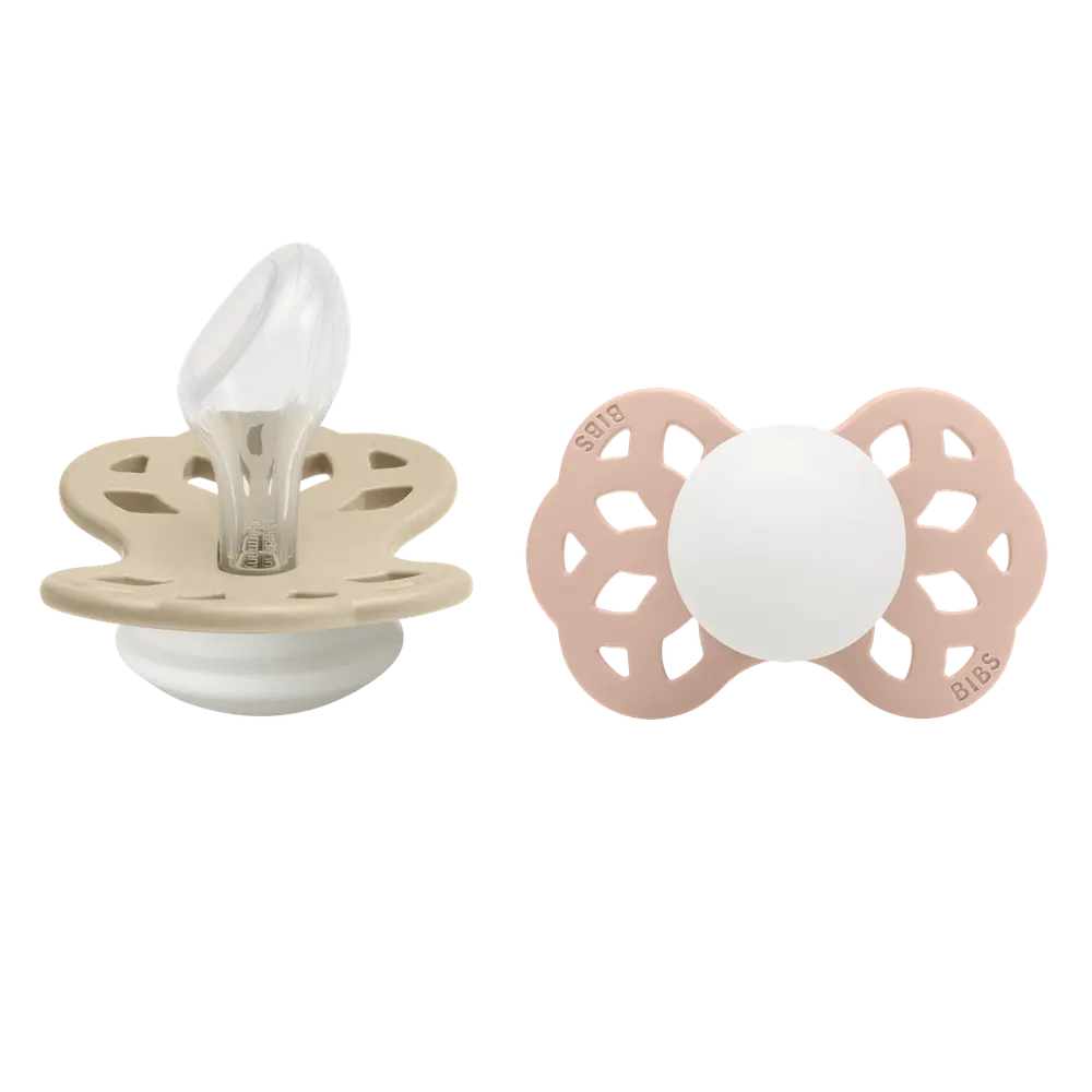 BIBS Sut Infinity 2 pk Anatomisk Str 2 - Vanilla Blush, Nat