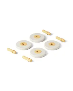 4 x Foam wheels Sand Grey / Honey Yellow billede