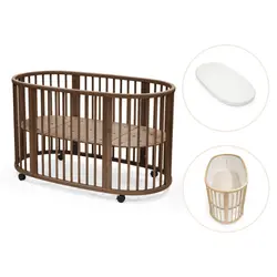 Sleepi inkl. madras, lagen og sengerand - Warm brown billede