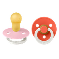 BIBS Sut 2 pk Latex Str 3 - Babypink Tango, Nat