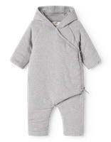 Rex - Vatteret Baby Heldragt - Light Grey Melange