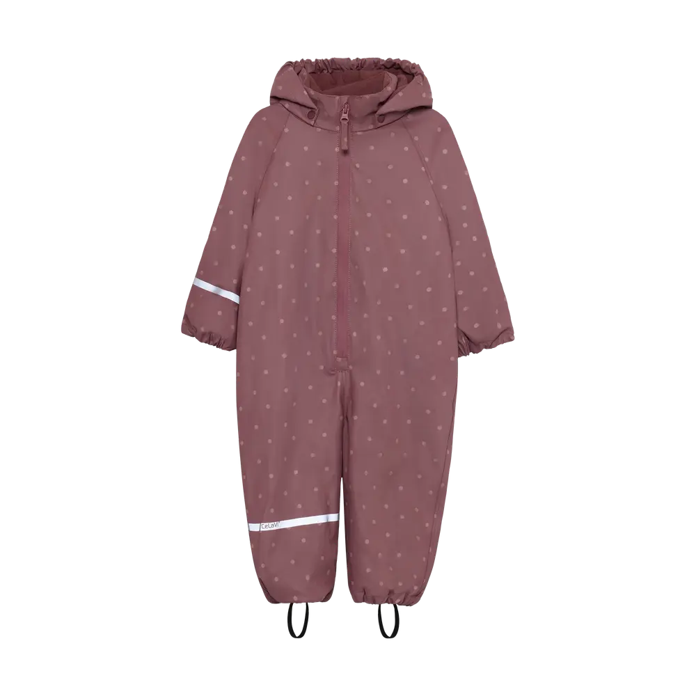 Celavi Regndragt m. Fleece - Rose Brown - 100