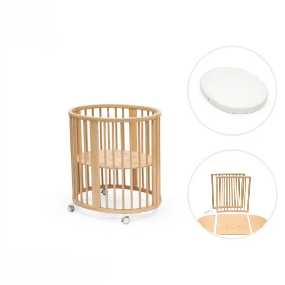 Sleepi Mini V3 inkl. madras og ombygningssæt - natur