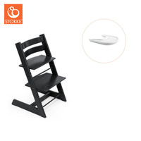 Højstol inkl. tray - sort/hvid