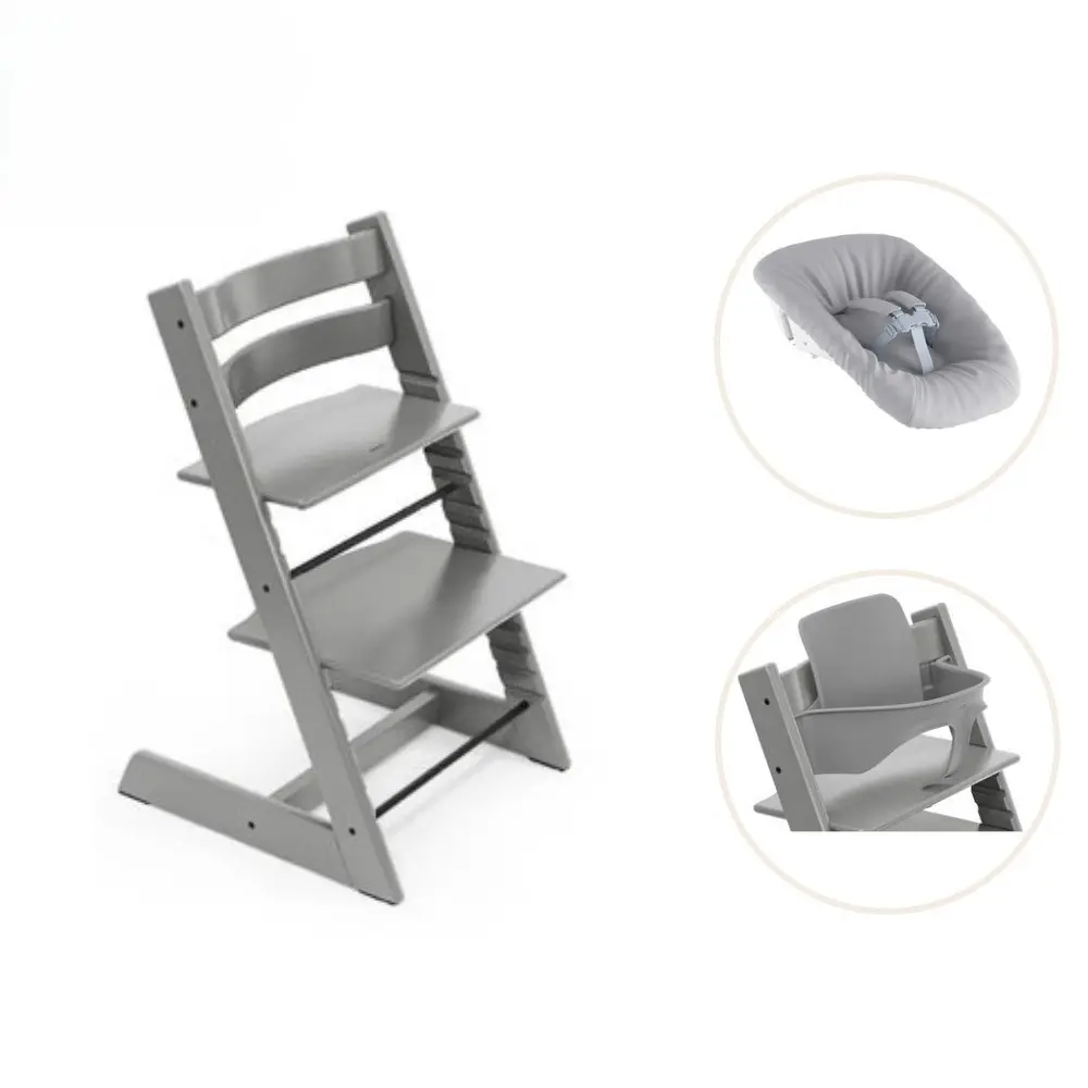 product-Højstol inkl. newborn sæt og babysæt - storm grey