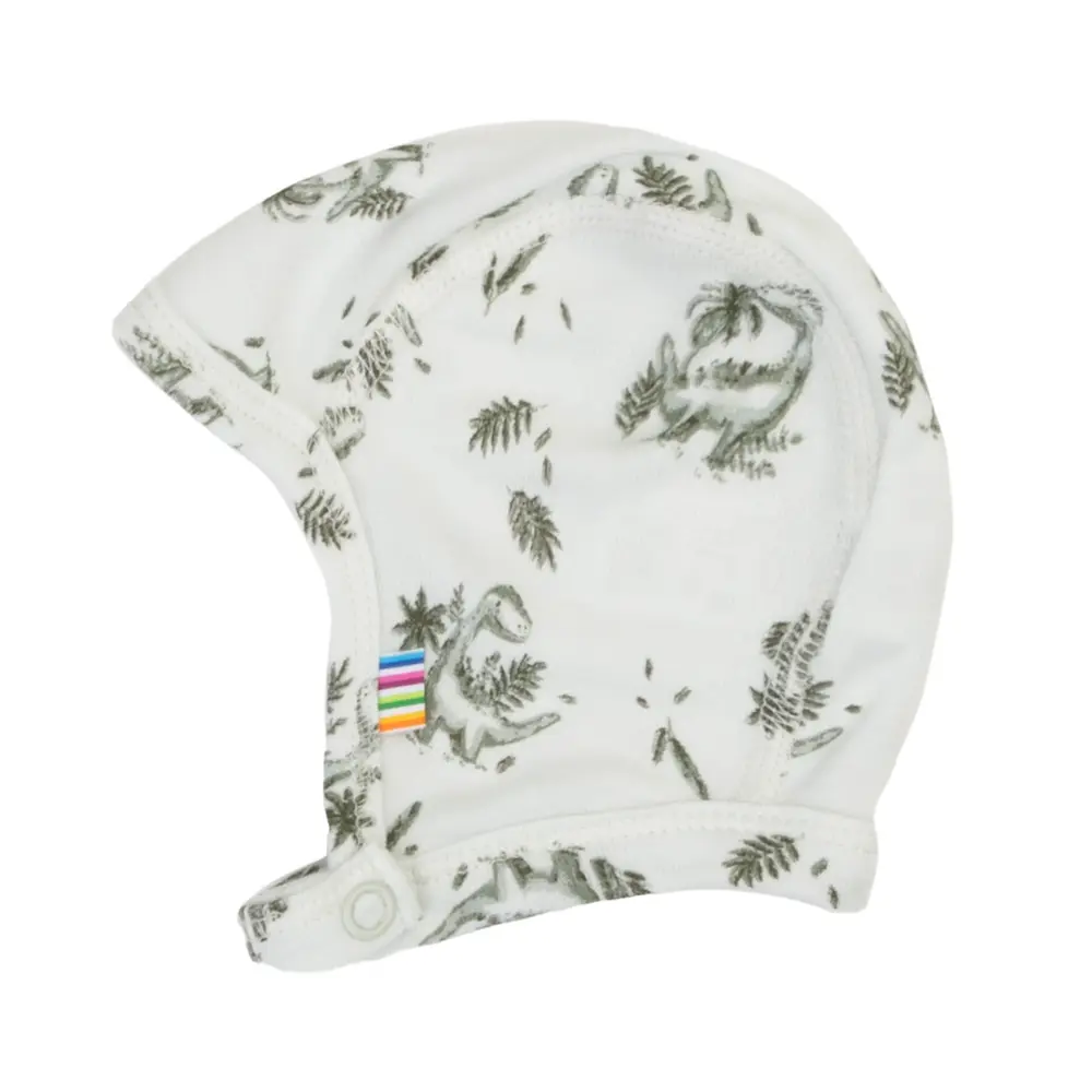Joha Babyhjelm - Bambus - Mynte m. Dinosaurer